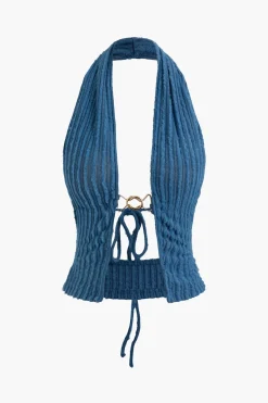 MICAS Skirt Sets|Vacation Sets-Halter Neck Backless Tank Top And Mini Skirt Set