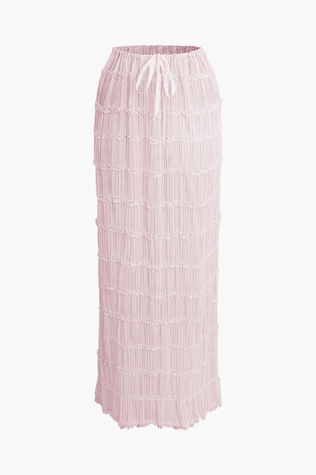 MICAS Skirt Sets|Vacation Sets-Halter Neck Tie Ruched Backless Ruffle Skirt Set