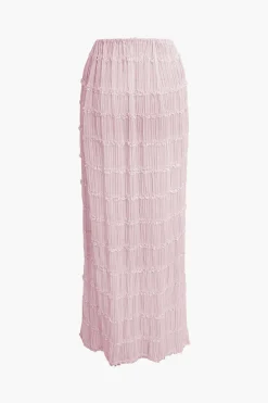 MICAS Skirt Sets|Vacation Sets-Halter Neck Tie Ruched Backless Ruffle Skirt Set