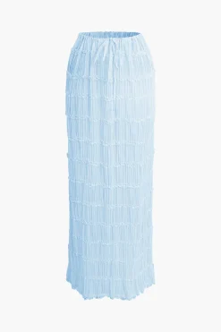 MICAS Skirt Sets|Vacation Sets-Halter Neck Tie Ruched Backless Ruffle Skirt Set