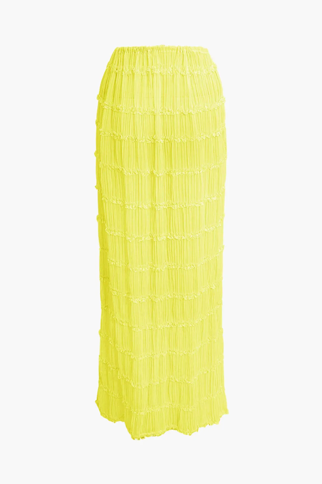 MICAS Skirt Sets|Vacation Sets-Halter Neck Tie Ruched Backless Ruffle Skirt Set