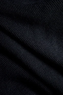 MICAS Knitwear|Knit Tops-Heart Button Balloon Sleeve Sweater Cardigan BLACK