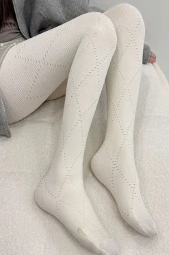 MICAS Tights|Accessories-Hollow Diamond Pattern Tight