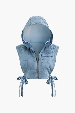 MICAS Outerwear|Outerwear-Hooded Tie Vest BABY BLUE