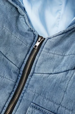 MICAS Outerwear|Outerwear-Hooded Tie Vest BABY BLUE