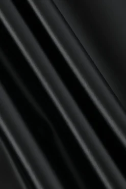 MICAS T-Shirts-Hook And Eye Faux Leather T-Shirt BLACK