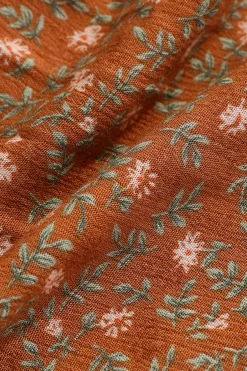 MICAS Long Sleeve Dresses|Mini Dresses-Indie All The Way Cut-Out Floral Mini Dress DARK ORANGE