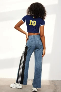 MICAS T-Shirts-Italia Letter Embroidery T-shirt