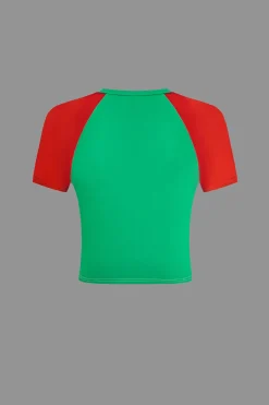 MICAS T-Shirts-Italia Letter Embroidery T-shirt