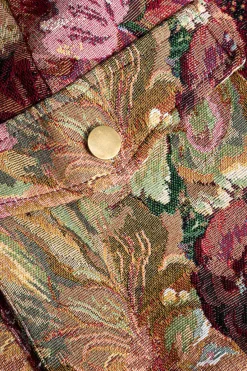 MICAS Skirts-Jacquard Pocket Skirt RED