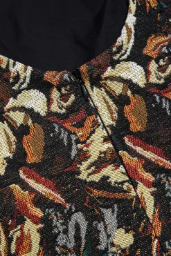 MICAS Mini Dresses-Jacquard Ruched Sleeveless Mini Dress