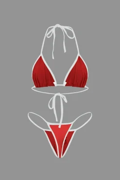 MICAS Swimwear|Vacation Sets-JAMAICA Embroidered Contrast Bikini Set