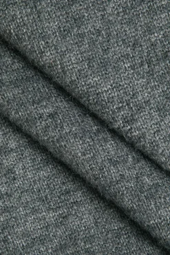 MICAS Knit Tops-Knit Asymmetrical Button Long-Sleeve Top STEEL