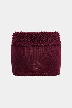 MICAS Knitwear|Knit Sets-Knit Bell Sleeve Top And Mini Skirt Set MAROON