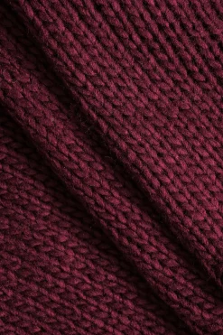 MICAS Knitwear|Knit Sets-Knit Bell Sleeve Top And Mini Skirt Set MAROON