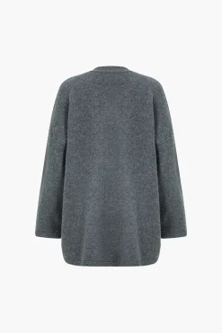 MICAS Outerwear|Outerwear-Knit Button Cardigan GRAY