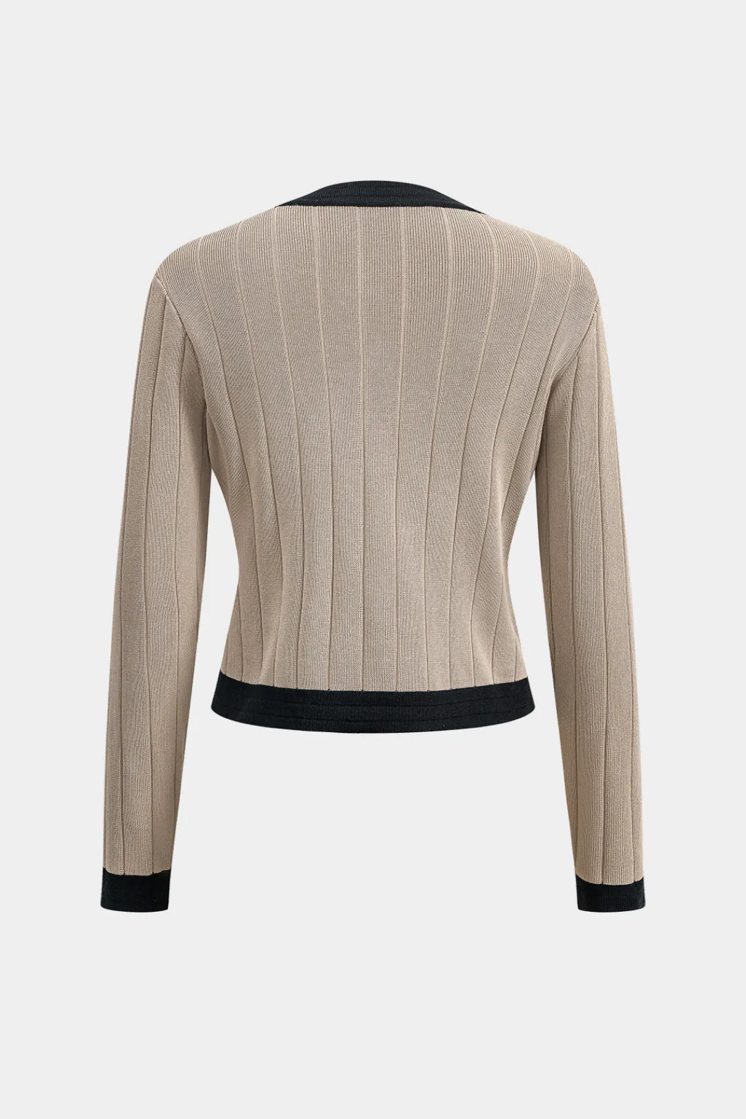 MICAS Knitwear|Knit Sets-Knit Button Cardigan And Skirt Set KHAKI