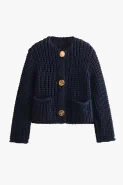 MICAS Knitwear|Outerwear-Knit Button Pocket Cardigan
