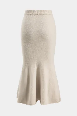 MICAS Knit Sets-Knit Button Tank Top And Cardigan And Skirt Set IVORY