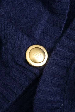 MICAS Outerwear|Outerwear-Knit Button V-neck Cardigan NAVY