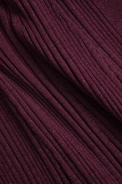 MICAS Long Sleeve Dresses|Knitwear-Knit Button V-Neck Dress