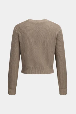 MICAS Knitwear|Knit Sets-Knit Cami Top And Cardigan And Skirt Set KHAKI