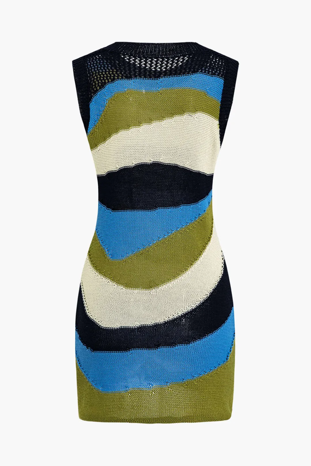MICAS Knitwear|Knit Dresses-Knit Contrast Tank Mini Dress MULTICOLOR