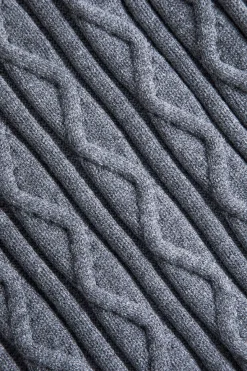 MICAS Knitwear|Knit Bottoms-Knit Drawstring Tie-Up Skirt DIM GRAY