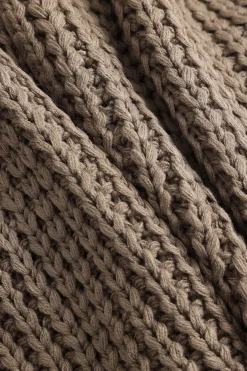 MICAS Outerwear|Knitwear-Knit Hooded Short Sleeve Cardigan LIGHT BROWN