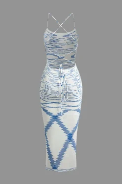 MICAS Knitwear|Knit Dresses-Knit Intertwine Tie Midi Dress