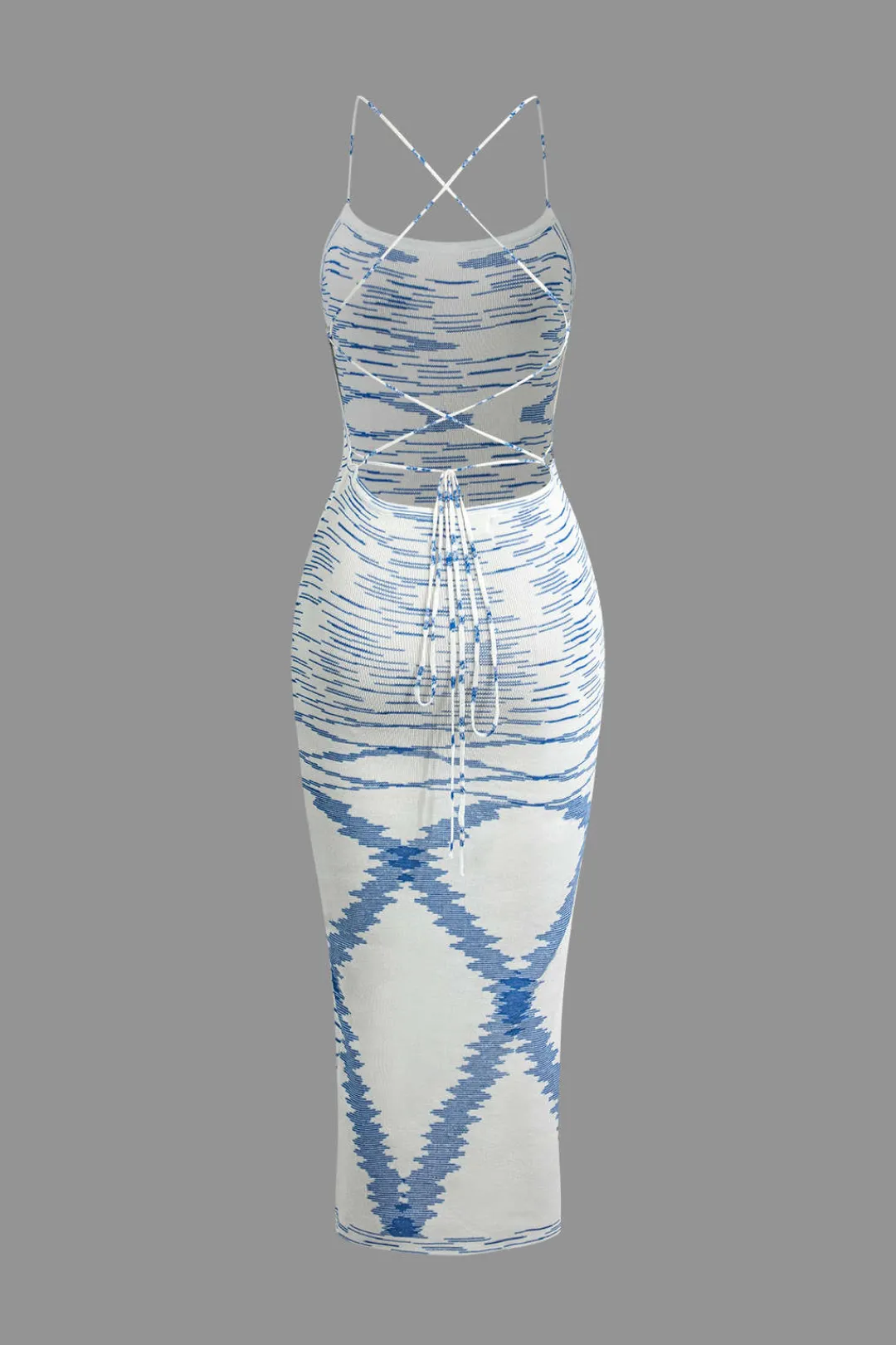 MICAS Knitwear|Knit Dresses-Knit Intertwine Tie Midi Dress