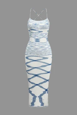 MICAS Knitwear|Knit Dresses-Knit Intertwine Tie Midi Dress