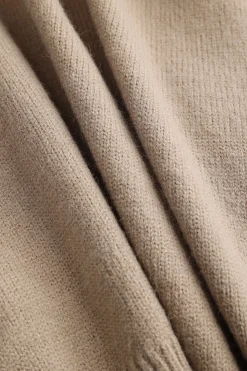 MICAS Outerwear|Knitwear-Knit Leather Patchwork Zipper Cardigan SAGE