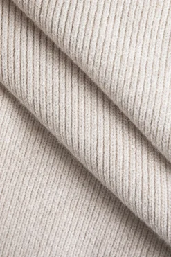 MICAS Long Sleeve Dresses|Knitwear-Knit Long Sleeve V-Neck Slit Dress