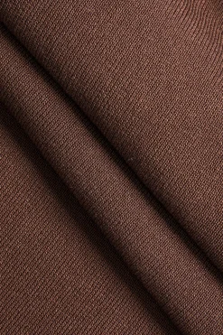 MICAS Knitwear|Knit Sets-Knit Mock Neck Top And Contrast Top And Pants Set COFFEE