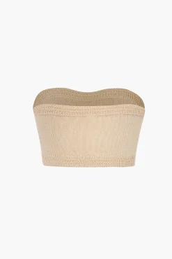 MICAS Swimwear-Knit Tube Top And Tassel Hem Skirt Set