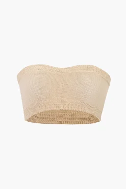 MICAS Swimwear-Knit Tube Top And Tassel Hem Skirt Set