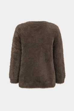 MICAS Outerwear|Knitwear-Knitted Button Long-Sleeve Cardigan COFFEE