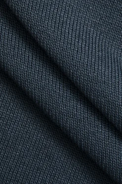 MICAS Knit Dresses-Knitted Contrast Short Sleeve Button Dress STEEL