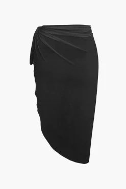 MICAS Swimwear-Knot Split Sheer Cover Up