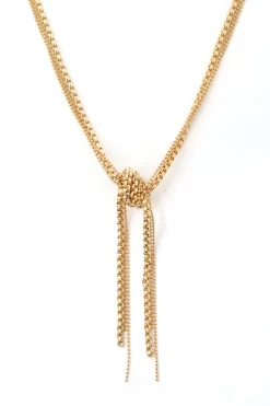 MICAS Necklaces|Accessories-Knotted Tassel Necklace GOLD