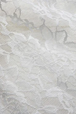 MICAS Long Sleeve Dresses|Mini Dresses-Lace Round Neck Bell Sleeve Mini Dress WHITE