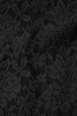 MICAS Maxi Dresses-Lace Slip Slit Maxi Dress BLACK