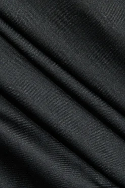 MICAS Maxi Dresses-Lace Trim Patchwork Maxi Dress BLACK