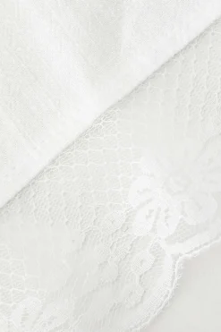 MICAS Tank Tops & Cami-Lace Trim Tie Front Tank Top