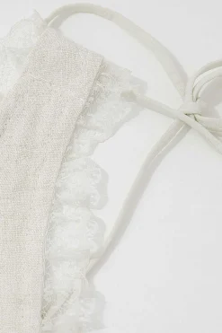 MICAS Tank Tops & Cami-Lace Trim Tie Front Tank Top