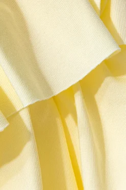 MICAS Mini Dresses-Lace Up Back Sleeveless Ruffle Hem Mini Dress