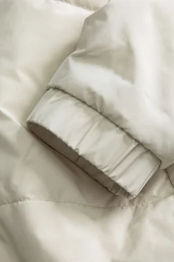 MICAS Outerwear|Outerwear-Lapel Belted Puffer BEIGE