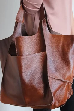 MICAS Bags|Accessories-Large Capacity Clutch Bag BURGUNDY