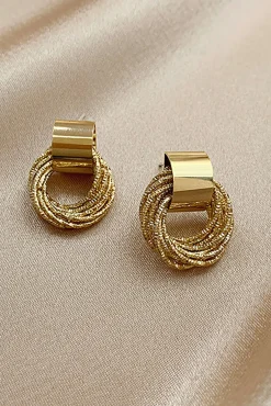 MICAS Earrings|Accessories-Layer Hoop Earrings GOLD